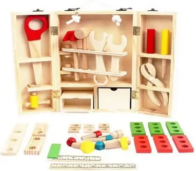 Wooden Tools Set - ხის სათამაშო ინსტრუმენტების ნაკრები, 3 image
