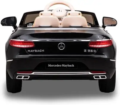 Mercedes S650 Maybach Licensed Painted Black - ელექტრო მანქანა კაუჩუკის საბურავებით, 9 image