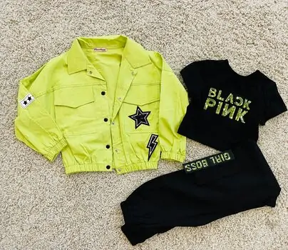 Black Pink Set საბავშვო ტანსაცმლის ნაკრები 4359 COCOLAND GREEN