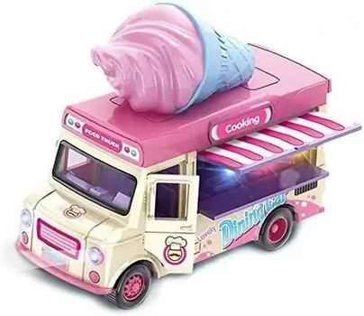 Ice Cream Pull Back Truck - სათამაშო მექანიკური მანქანა