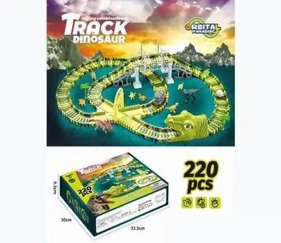 Dinosaur Track Set With Car - სათამაშო დინოზავრის ტრასა, 2 image