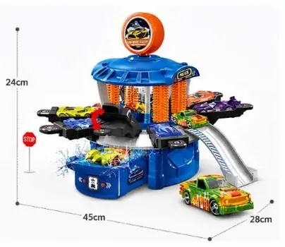 Police Car Wash Kit Set - სათამაშო პოლიციის სამრეცხაო კომპლექტი, 7 image