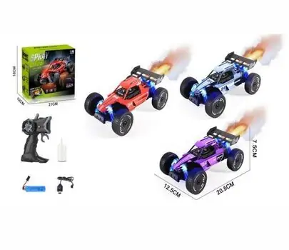 Remote Control Car With Light And Spray - სათამაშო მანქანა დისტანციური მართვით