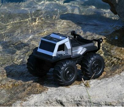 Off-Road Remote Control Silver Stunt Car - სათამაშო დისტანციურად მართვადი ოფ როუდის მანქანა