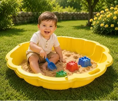 PILSAN 06 090 CLAMB SHELL WATER AND SANDPIT YELLOW  ქვიშაში სათამაშო ნიჟარა