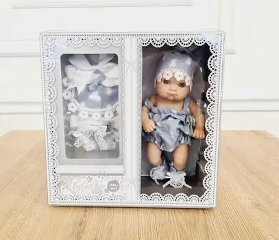 LOVELY BABY BOY with scarf and small suspenders საბავშვო სათამაშო თოჯინა
