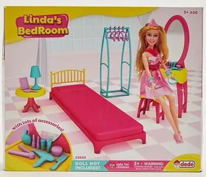 Dede LINDA'S BEDROOM სათამაშო თოჯინის სახლი 03669, 2 image