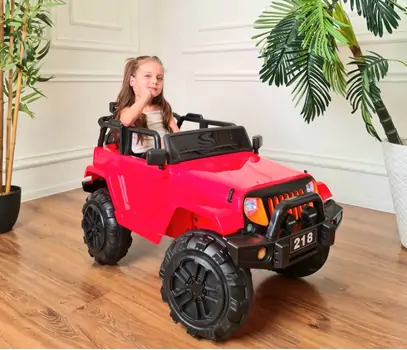 Wrangler Jeep For Kids Red - საბავშვო ელექტრო მანქანა
