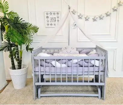 Heyner Tutku Wood Grey Sleeping Set Grey White  ახალშობილის საწოლი, 3 image