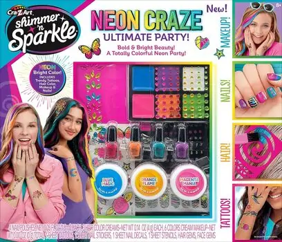 Cra-Z-Art Shimmer ‘n Sparkle Glow Craze Ultimate Party საბავშვო კოსმეტიკის ნაკრები, 2 image