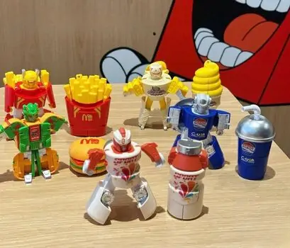 Foodie Transformer Robots Set - სათამაშო სწრაფი კვების ტრანსფორმერი რობოტის ნაკრები, 9 image