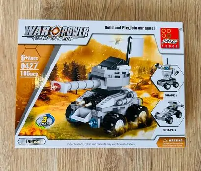 TANKS (PCS0427) PEIZHI War Power-ის საბავშვო კონსტრუქტორი 0430