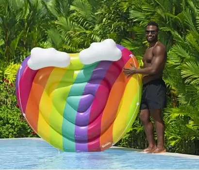 Bestway 43722 Rainbow Dreams Pool Island გასაბერი ლეიბი, 3 image