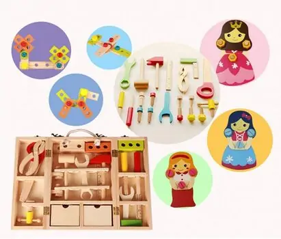Wooden Tools Set - ხის სათამაშო ინსტრუმენტების ნაკრები, 7 image