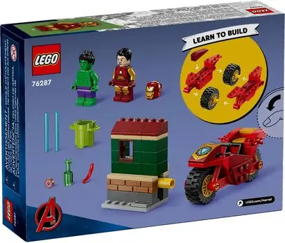 Lego Super Heroes 76287 Iron Man with Bike and The Hulk, 5 image