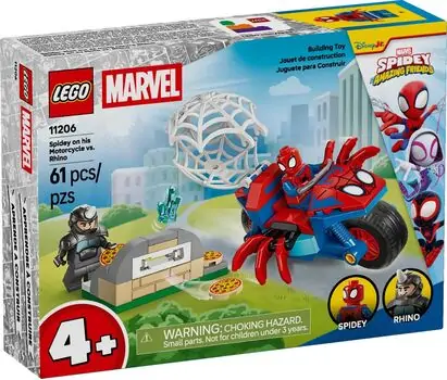 Lego Super Heroes 11206 Spidey on his Motorcycle vs. Rhino