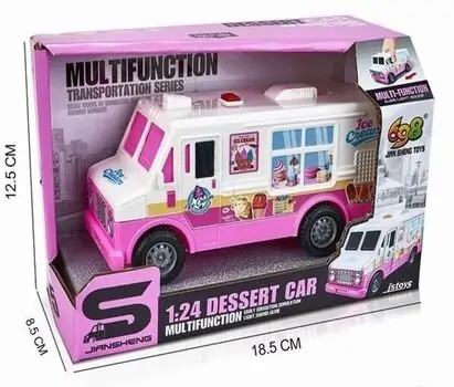 Desert Truck With Sound And Light Pink - სათამაშო ტკბილეულის მანქანა ხმოვანი ფუნქციით და განათებით