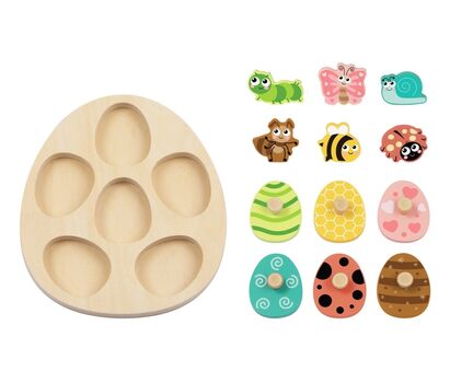 Wooden Eggs Puzzle Insect - სათამაშო ხის კვერცხის ფაზლი, 2 image