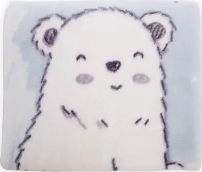 KikkaBoo-ს ახალშობილის გასახვევი პლედი Baby Wrap Blue Polar Bear, 4 image