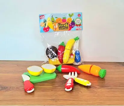 Birlik Toys CUT AND FUN VEGETABLE & FRUITS URT007-PVC-1A/B სათამაშო დასაჭრელი ხილი და ბოსტნეული