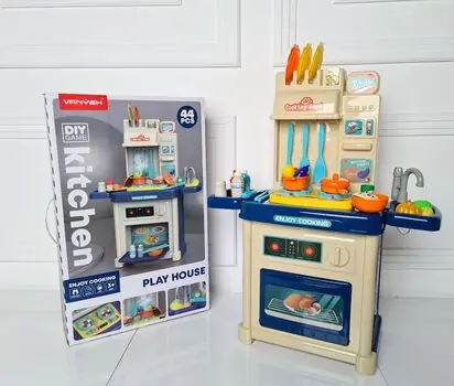 Awesome Kitchen Set For Kids Blue 1A110 ფუნქციური საბავშვო სამზარეულო, 25 image