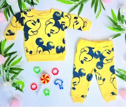Mickey Mouse Set MURATBABY Yellow 7230 საბავშვო ტანსაცმლის ნაკრები
