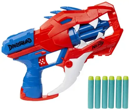 Nerf DinoSquad Raptor-Slash Dart Blaster F2475 ბლასტერი რბილი ტყვიებით, 2 image