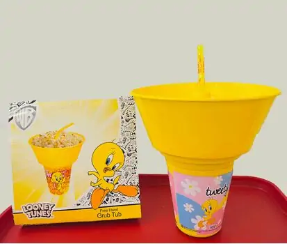 Tuffex Tweety Snack and Drink Cup 2in1 ჭიქა წვენისა და სნექებისთვის