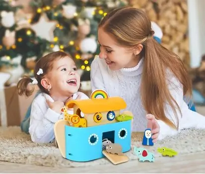 Tooky Toy Puzzle Noah's Ark - ხის განსავითარებელი სათამაშო ნოეს კიდობანი, 5 image