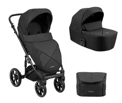 KikkaBoo Amani Black 3 in1 - საბავშვო ეტლის კომპლექტი
