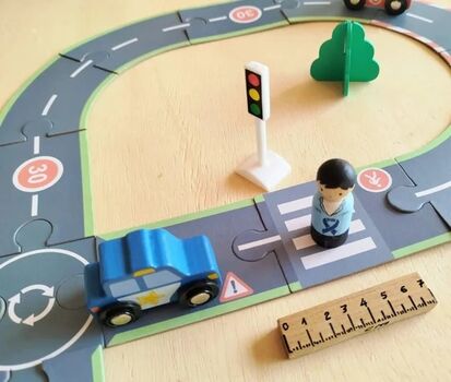 TOOKY TOY Hi Pando Construction Set – City and Roads-საბავშვო კონსტრუქციის ნაკრები ქალაქი და გზები, 7 image