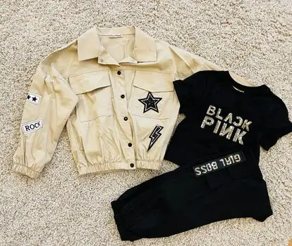 Black Pink Set საბავშვო ტანსაცმლის ნაკრები 4359 COCOLAND BEIGE