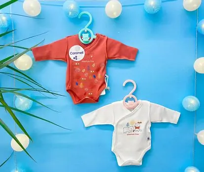 Caramell newborn baby bodysuit ახალშობილის ბოდე 8121 red