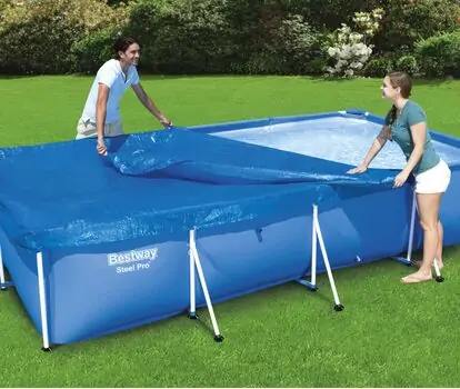 Bestway 58107 Rectangle Pool Cover - კარკასული აუზის გადასაფარებელი ტენტი, 3 image