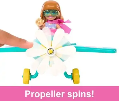 Barbie Chelsea HTK38 Doll & Plane Playset - ბარბის თვითმფრინავი, 2 image