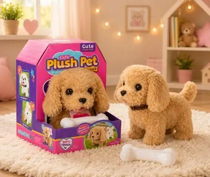 Cozy Plush Puppy With Musical Function - სათამაშო ფუმფულა ძაღლი მუსიკალური ფუნქციით