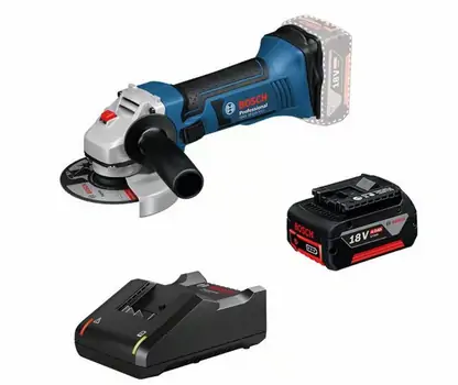 კუთხსახეხი BOSCH GWS 18-125 V-LI (0615990L6G) + (1x4.0Ah+GAL 18-40C), 2 image
