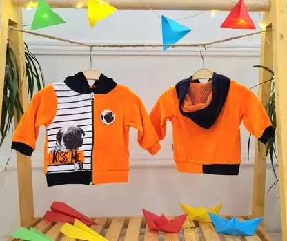 Cute Kiss Me Jacket Orange - საბავშვო მოსაცმელი