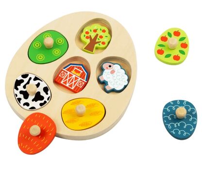 Wooden Eggs Puzzle - სათამაშო ხის კვერცხის ფაზლი