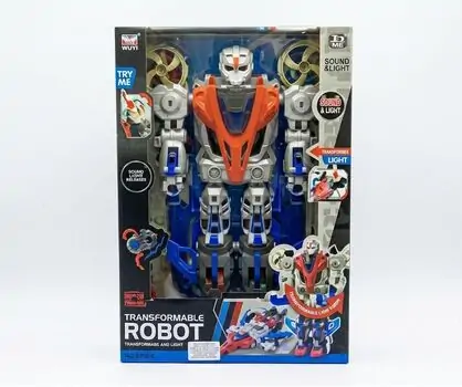 Rocket Transformer Robot With Light - სათამაშო ტრანსფორმერი რობოტი, 8 image