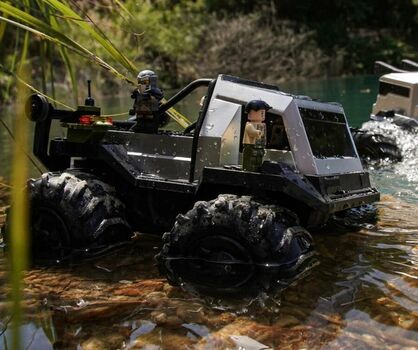 Off-Road Remote Control Silver Stunt Car - სათამაშო დისტანციურად მართვადი ოფ როუდის მანქანა, 5 image