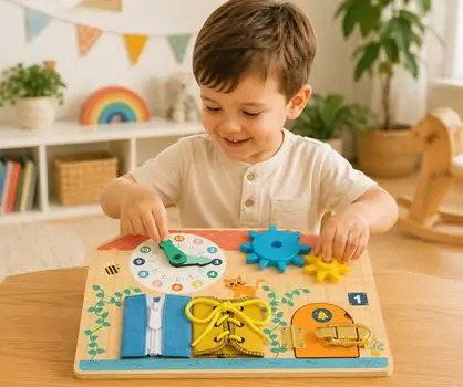 Tooky Toy Busy Board  - ხის განსავითარებელი სათამაშო