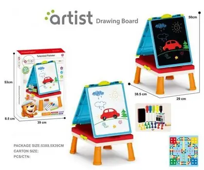 Artists Drawing Board Double-Faced Blue საბავშვო ორმხრივი სახატავი დაფა, 2 image