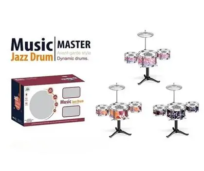 Small Jazz Drum Musical Dram Set სათამაშო მუსიკალური ინსტრუმენტების ნაკრები, 2 image