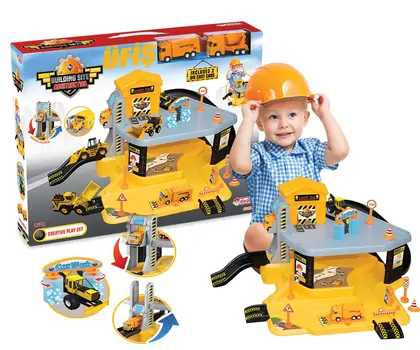Dede 03338 BUILDING SITE  CONSTRUCTION GARAGE SET სათამაშო ტრასა