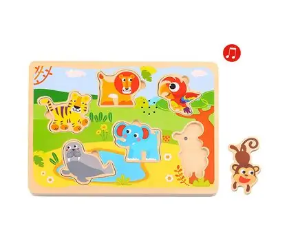 Tooky Toy Sound puzzle Animals TL065  -  სათამაშო ცხოველების ფაზლი