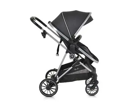 Moni 3 In 1 Set Kali Black  საბავშვო ტრანსფორმერი ეტლის კომპლექტი, 7 image