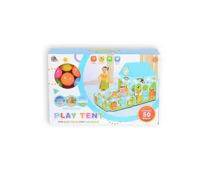 Moni Toys Zoo 2in1 Tent + 50 Ocean Balls 995-5001E - საბავშვო სათამაშო კარავი, 6 image