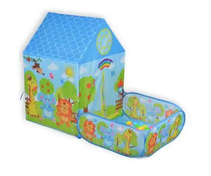Moni Toys Zoo 2in1 Tent + 50 Ocean Balls 995-5001E - საბავშვო სათამაშო კარავი
