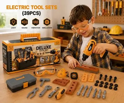 Simulation Deluxe Tool Set - სათამაშო ბურღის კომპლექტი, 2 image